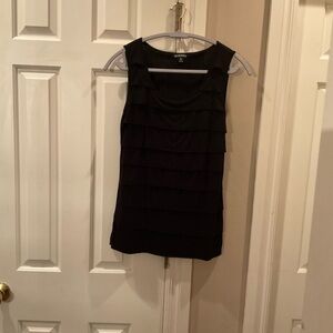 George Black Layered Tank Top Size 4-6